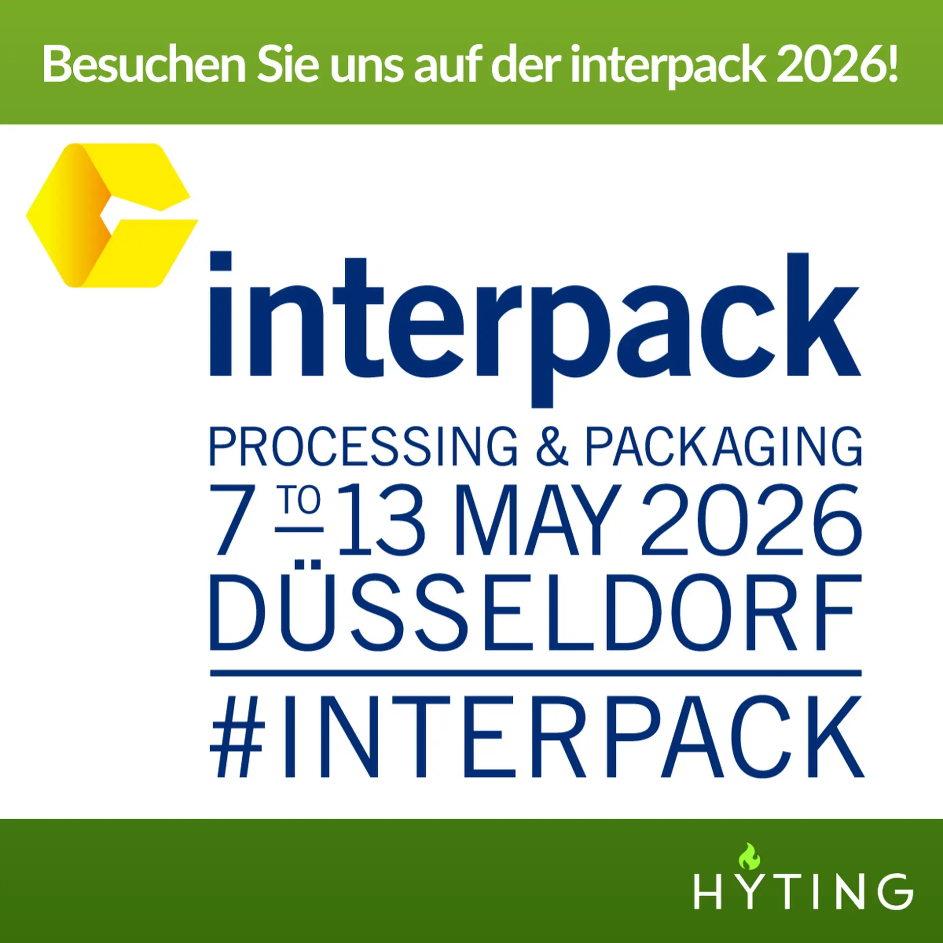 Wir sind auf der interpack 2026 in Düsseldorf. 