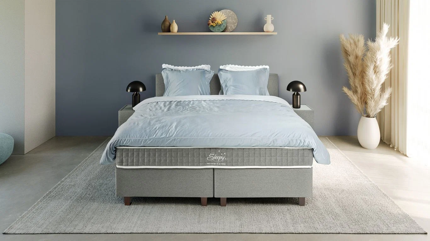 Sleepy Scandinavian Storage hotelbox met matras, topper en bijpassend hoofdbord