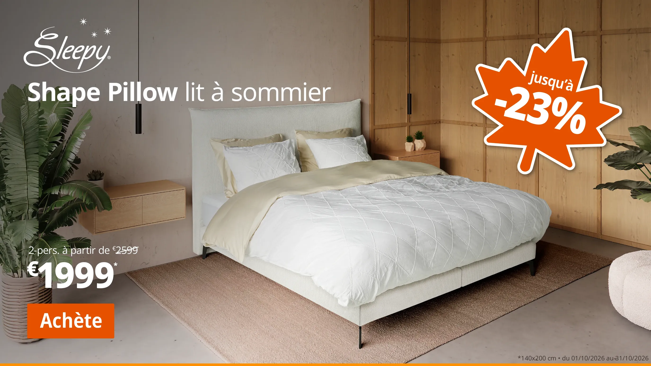 shape pillow lit à sommier