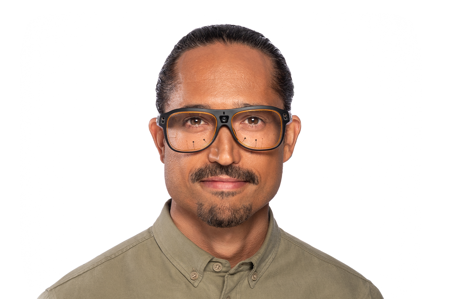 Person wearing Tobii Pro Glasses 3, viewed from the front