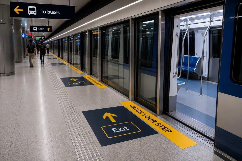 Wayfinding floor signs