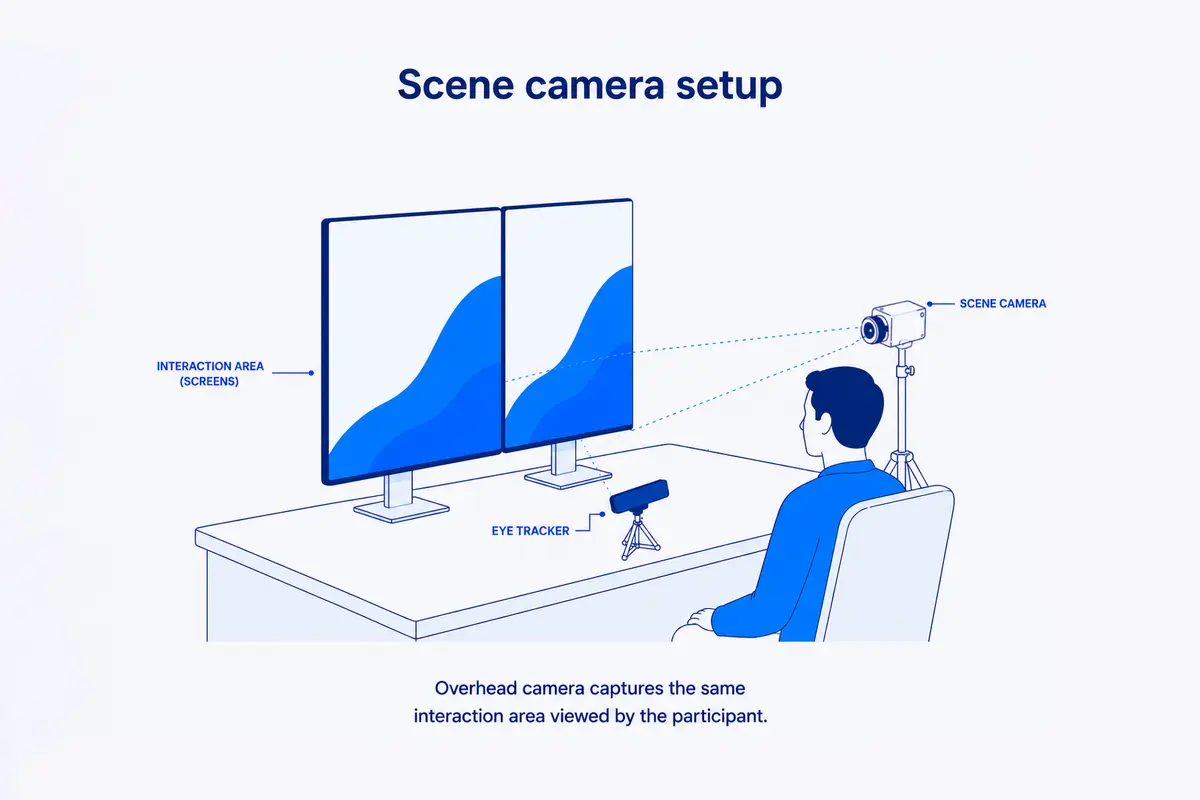Screen-based eye tracking set up