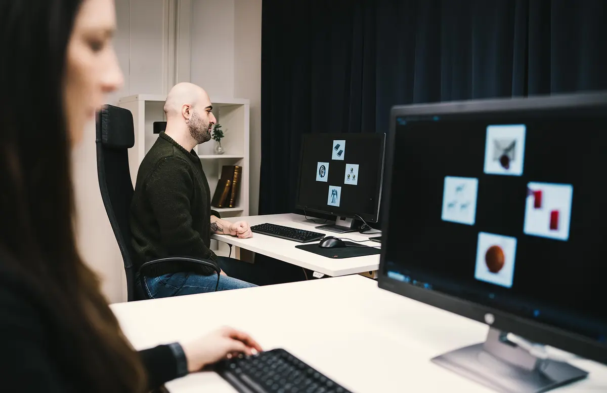 Tobii Pro Fusion used in a lab setting for behavioral studies.