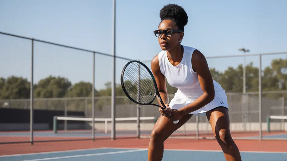 Tobii Glasses X playing tennis
