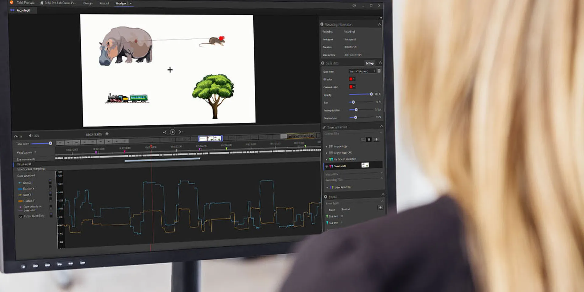 スクリーンベースアイトラッカーの解析方法