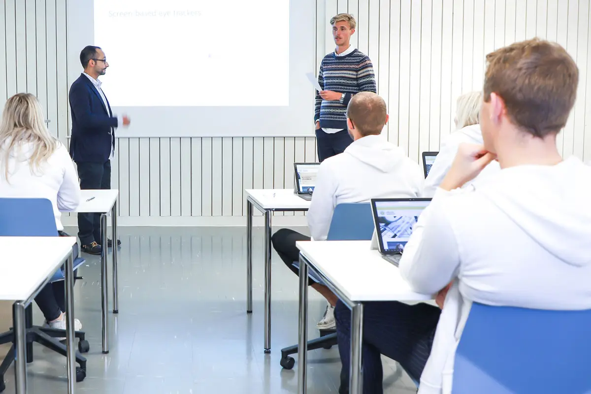 Tobii Pro Nano - teaching in a classroom