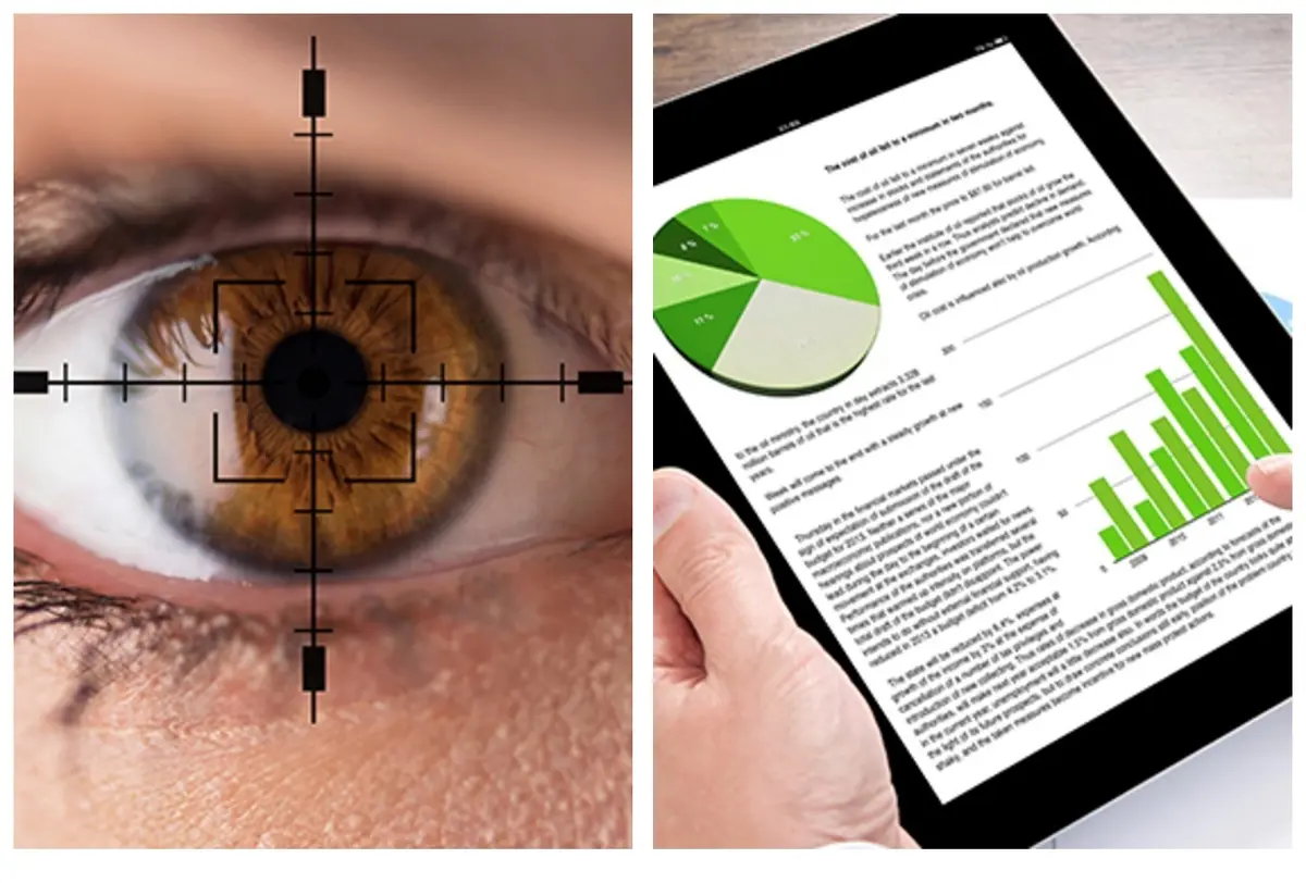 Easy-to-understand reports are generated after measuring the patient’s eye moments (Images courtesy of RightEye)
