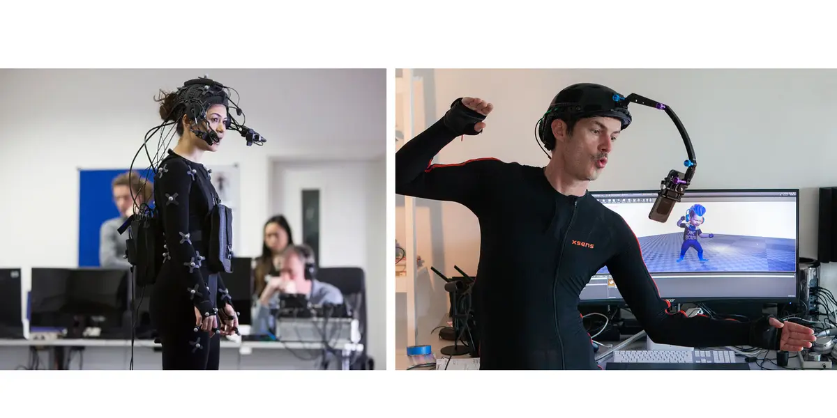 Cubic Motion (left) and Xsens with iPhone X (right) 