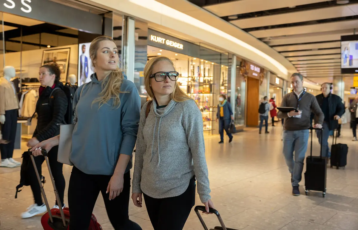Using Tobii Pro Glasses 3 at Heathrow airport