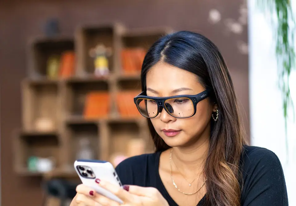Tobii Pro Glasses 3 on a woman
