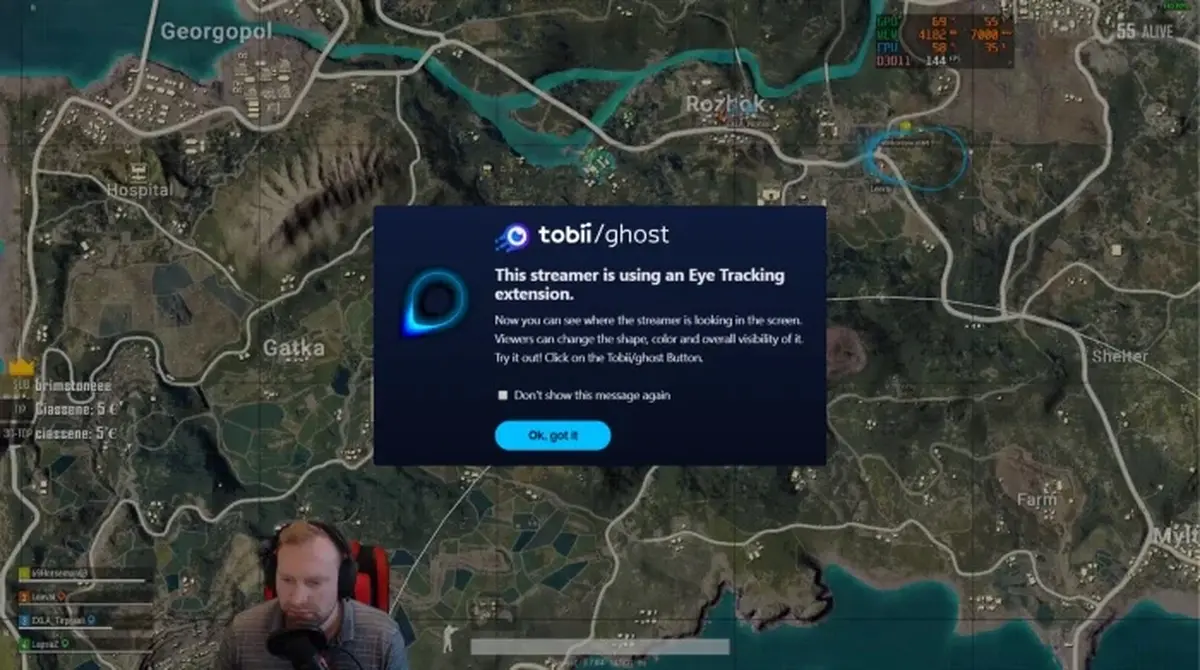 Tobii Ghost notification