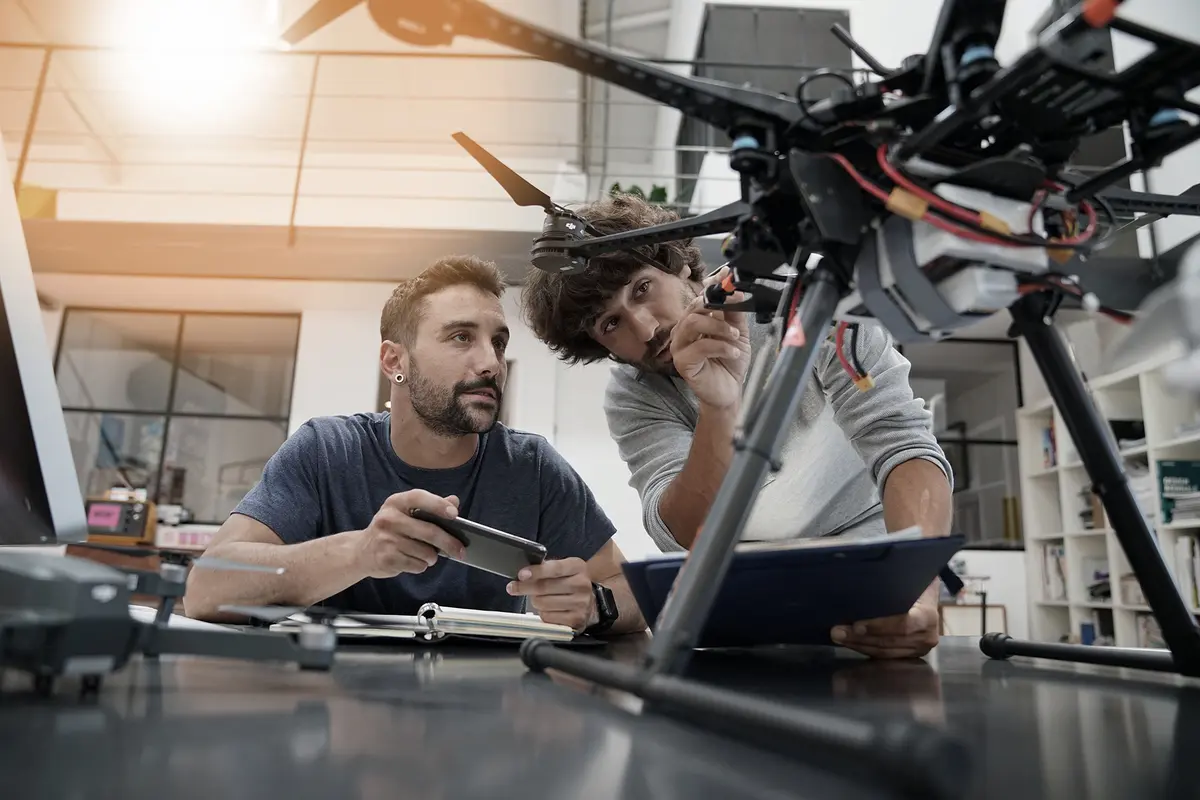 Working together on a drone