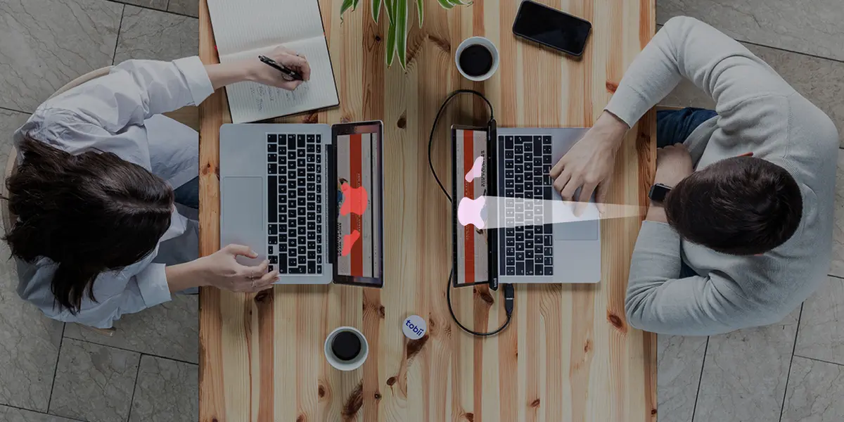 UX testing with eye tracking - Live view with Tobii Pro Sprint