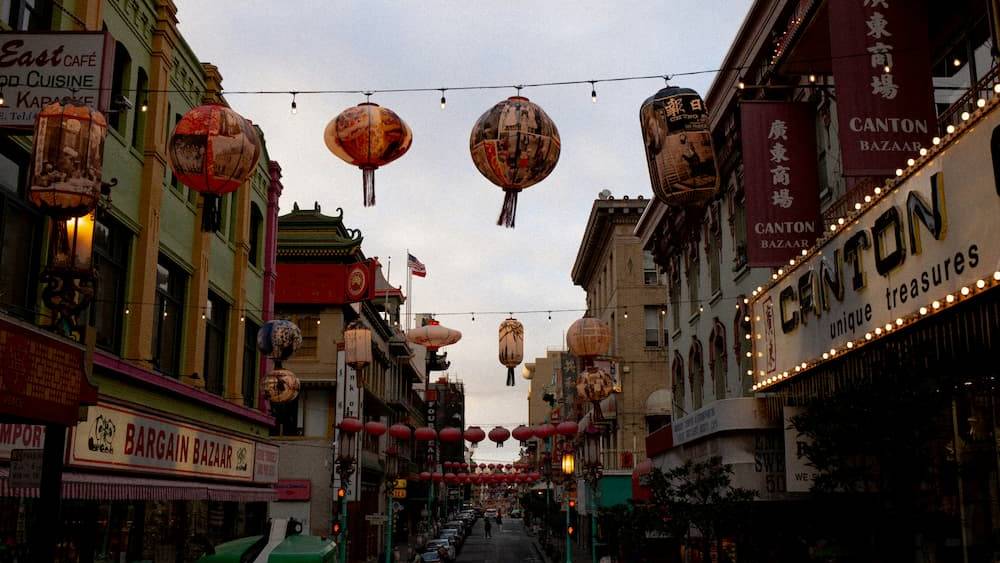 Street view of Chinatown, San Francisco.