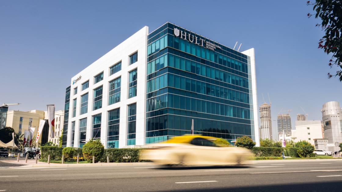 Hult Dubai campus exterior view.