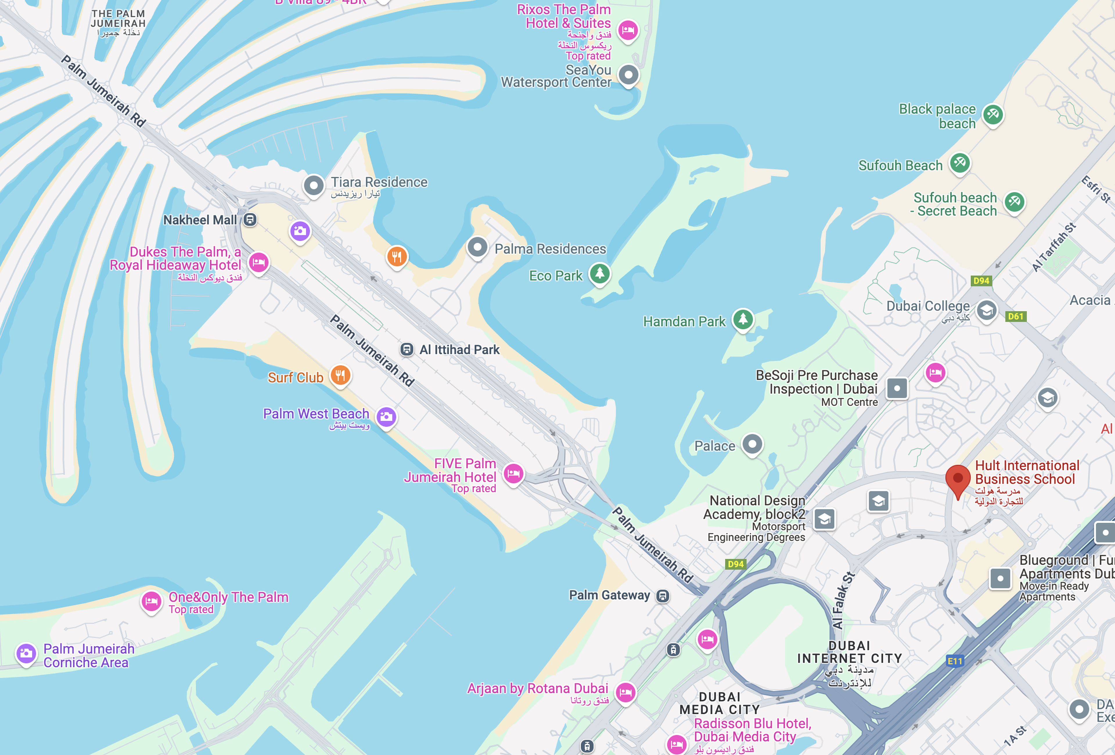 Hult Dubai Google Maps.