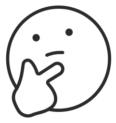 Thinking face graphic