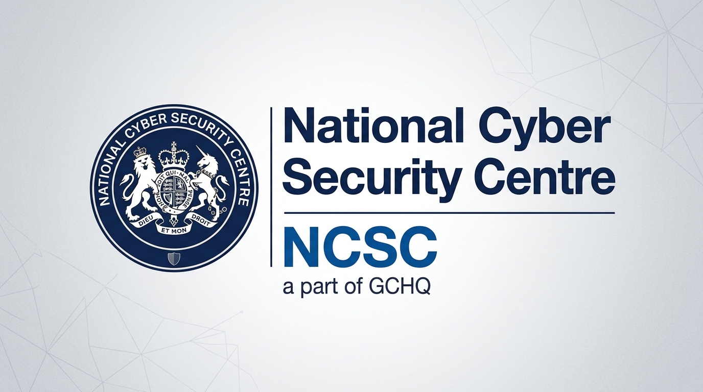 Logo of the National Cyber Security Centre (NCSC), part of GCHQ, featuring a crest with a lion and unicorn.
