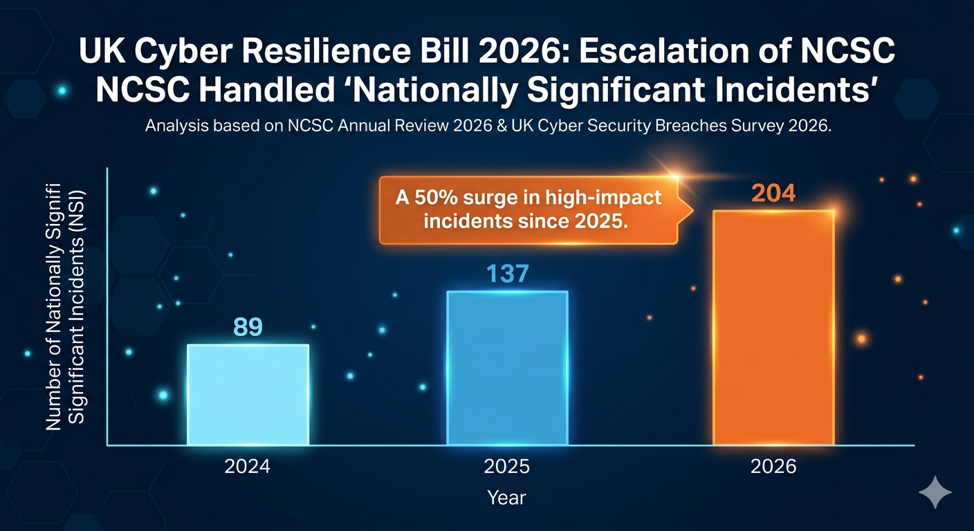The Escalation of NCSC Handled Incidents NCSC UK Cyber Incident Surge 2026 Chart
