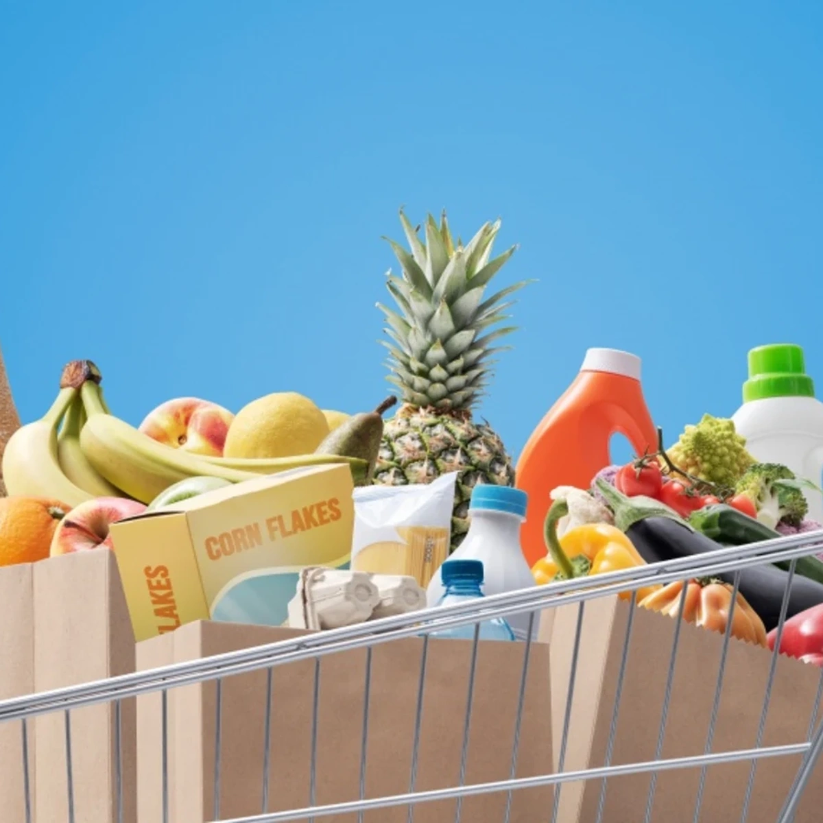 Header - boodschappen - winkelwagen - Shutterstock