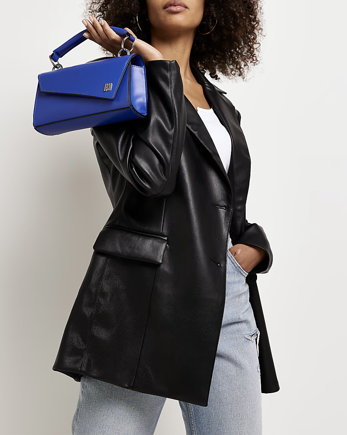 Asymmetrische tas blauw