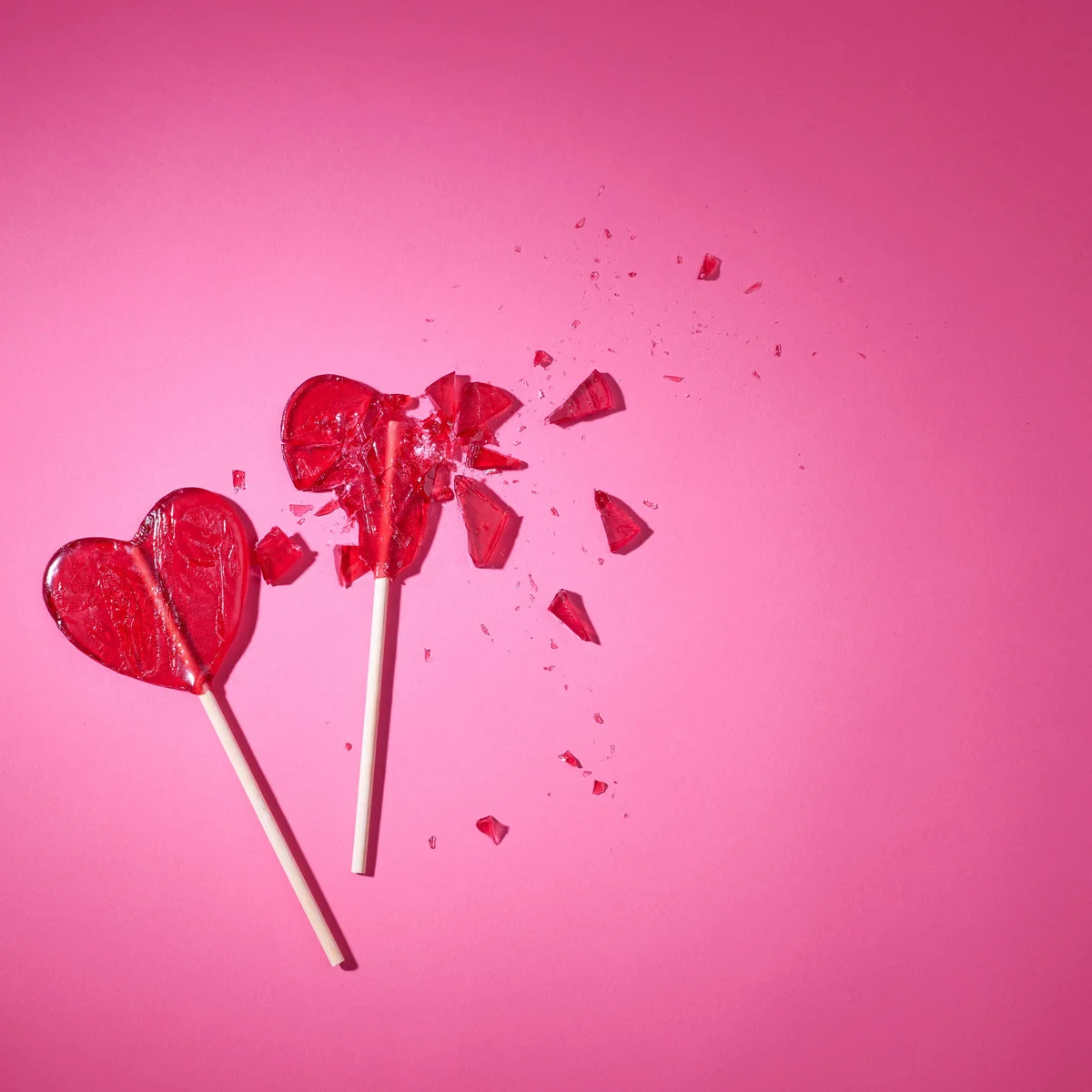 Lolly's - hartjes - gebroken