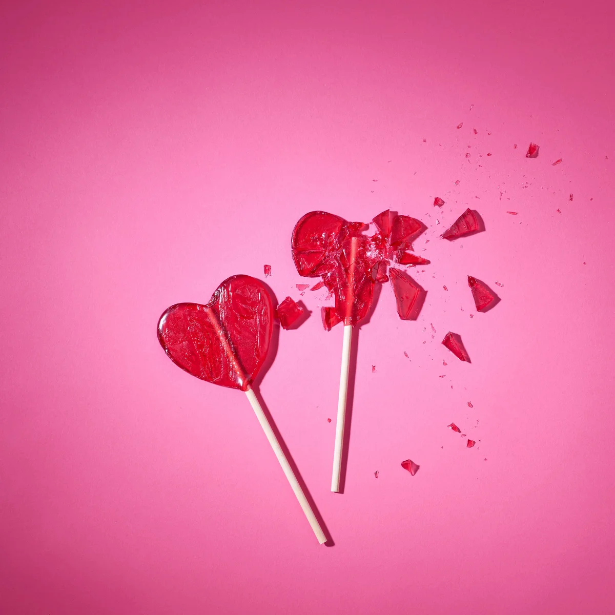 Lolly's - hartjes - gebroken