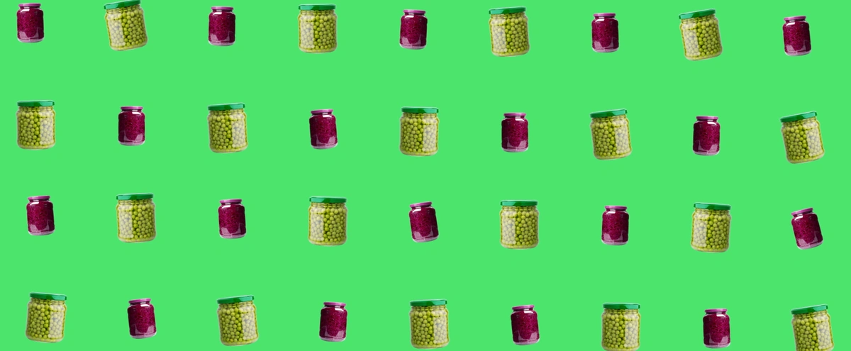 Header groente uit blik