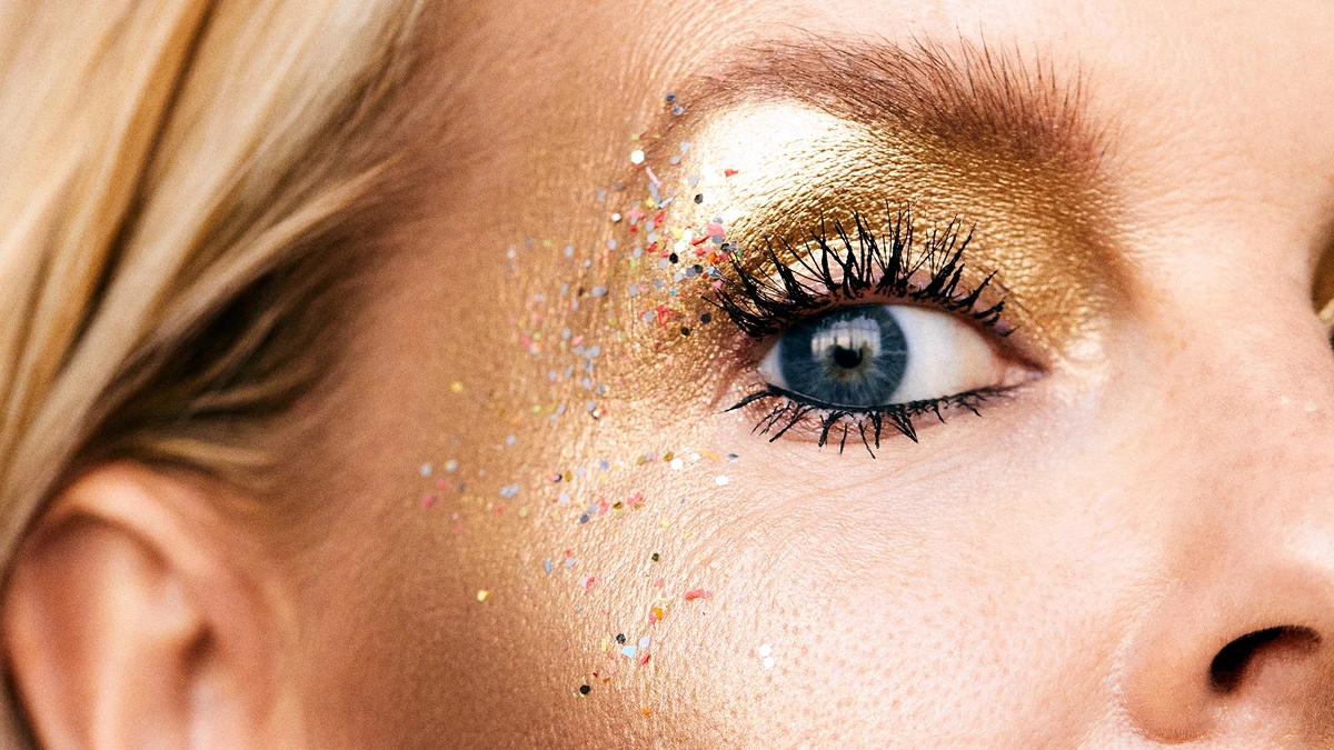 Oog chantal - goud glans glitter boek - oogschaduw