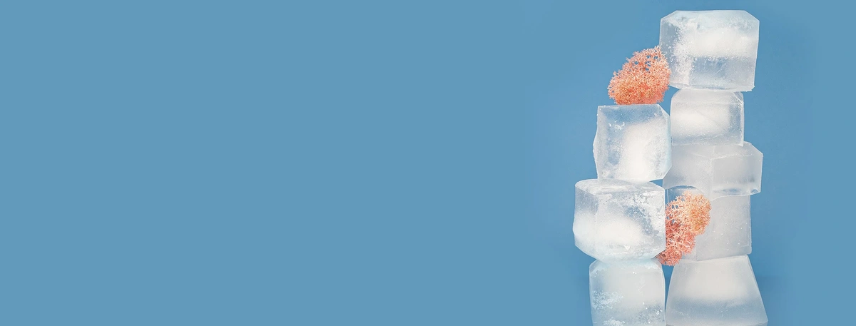 Hero - ijs - ijsklontjes - blauw - zomer