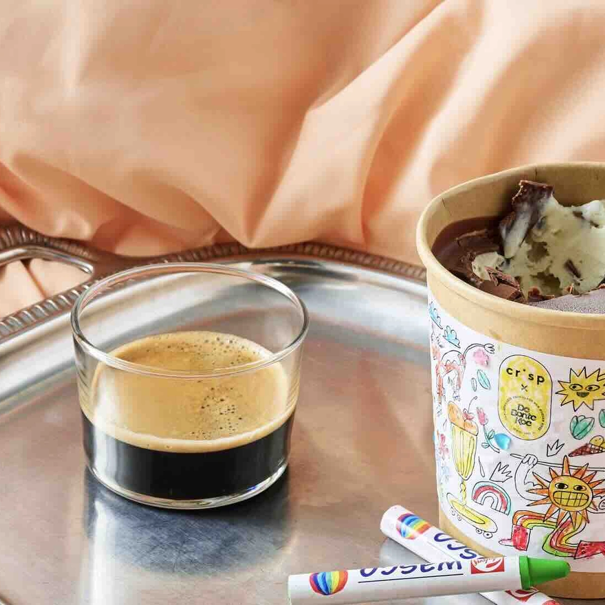 Pistache-ijs De Bonte Koe x Crisp 