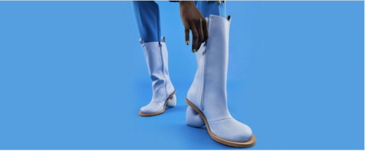 header - fashionshoot - blauw - schoen - laarzen  - Tomek Dersu Aaron