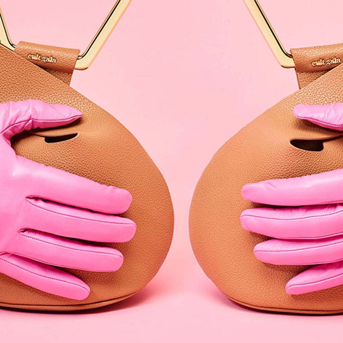 Tassen - handschoenen - borsten - tieten - tits - roze 