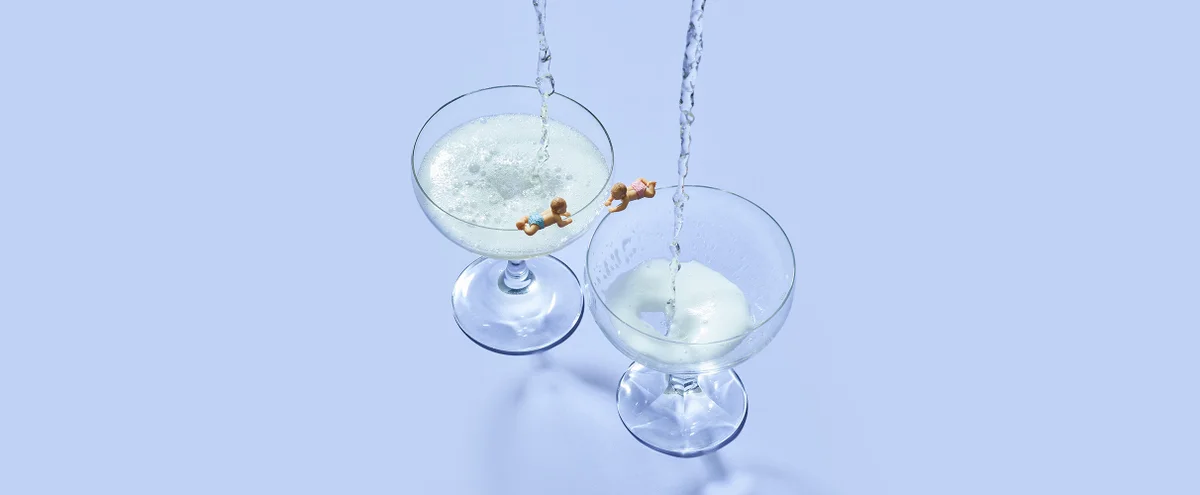 header - baby - glas - gender - champagne - perspraat - tom ten seldam