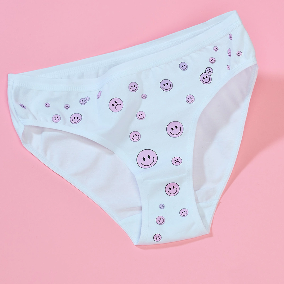 Header - onderbroek - luier - smileys - roze- Tom ten Seldam