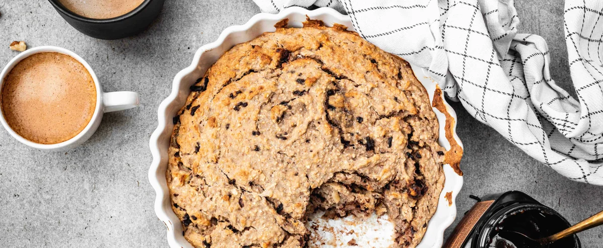 Bannofee baked oats - chickslovefood - recept - cake