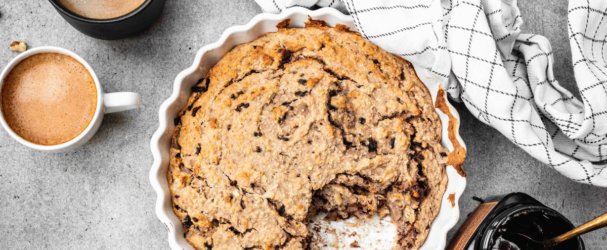 Bannofee baked oats - chickslovefood - recept - cake