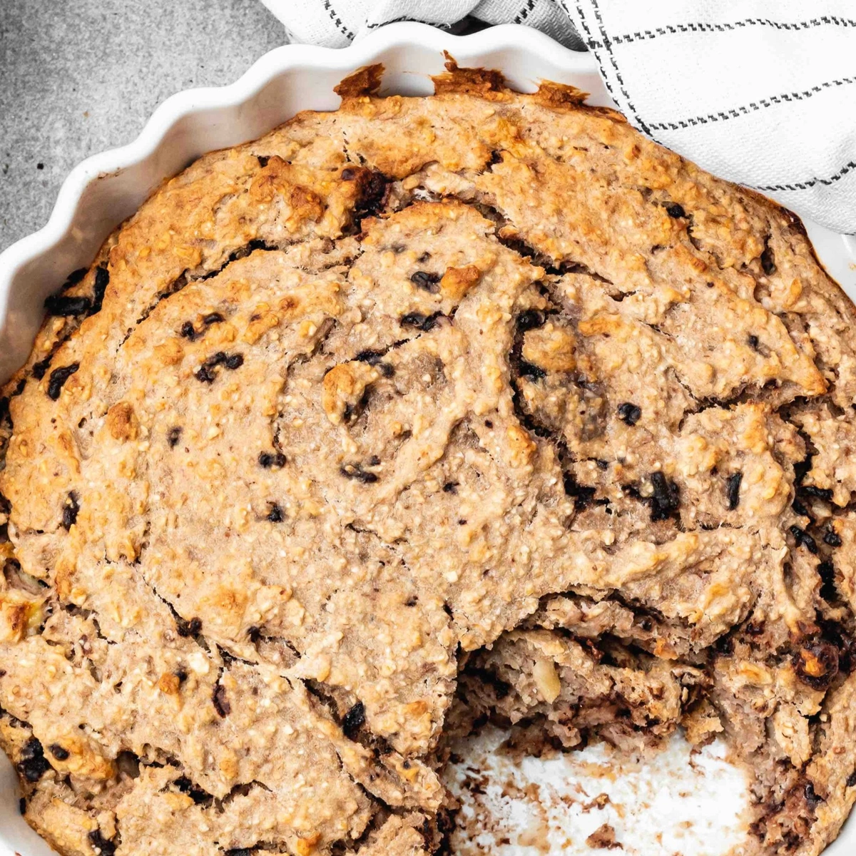 Bannofee baked oats - chickslovefood - recept - cake