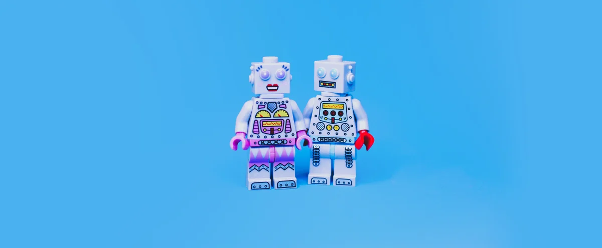 Twee legopoppetjes