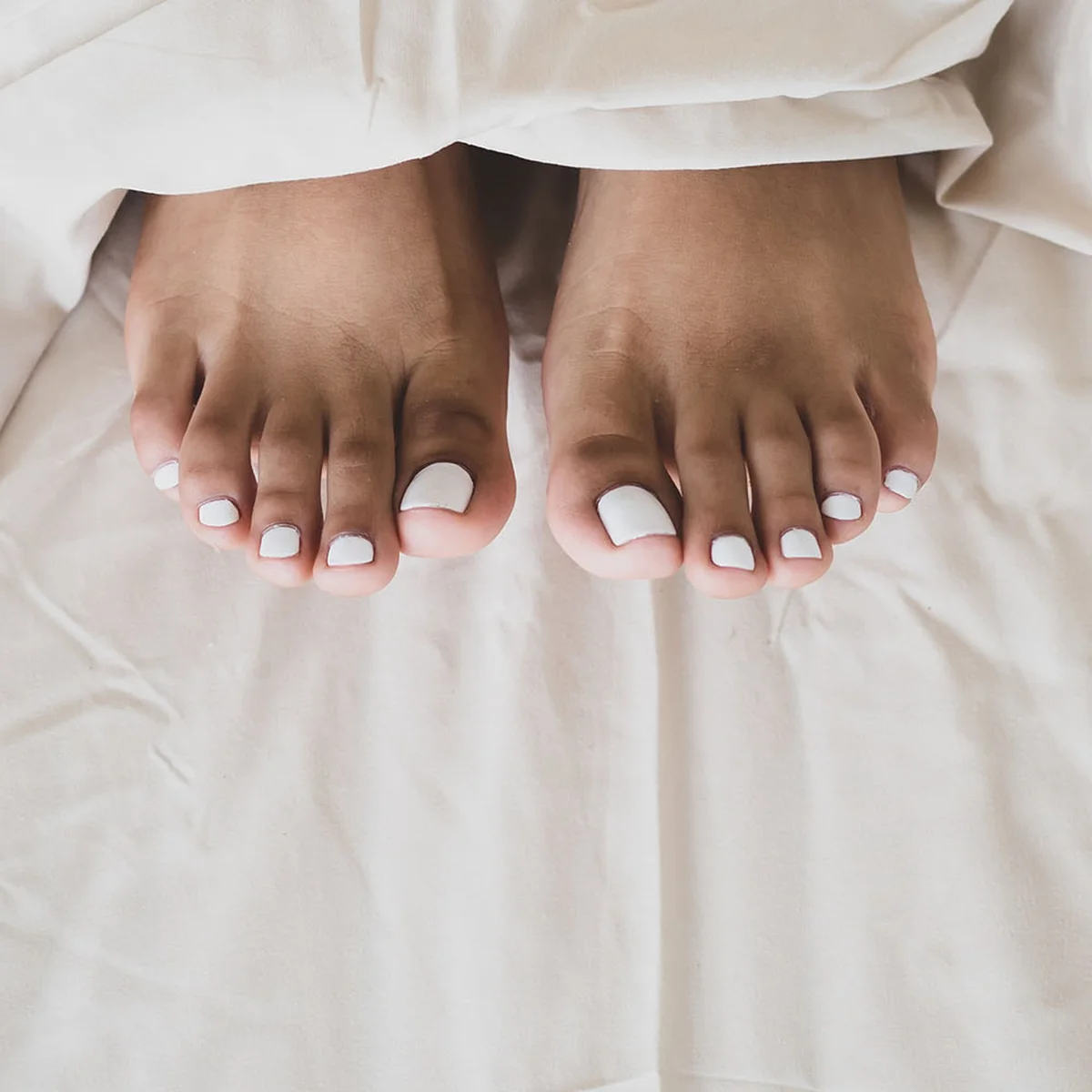Voeten deken nagellak