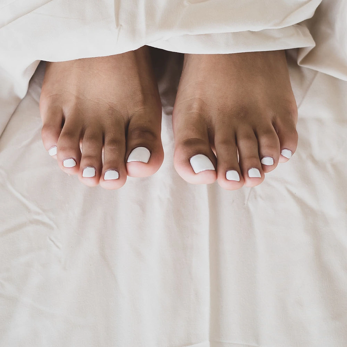 Voeten deken nagellak