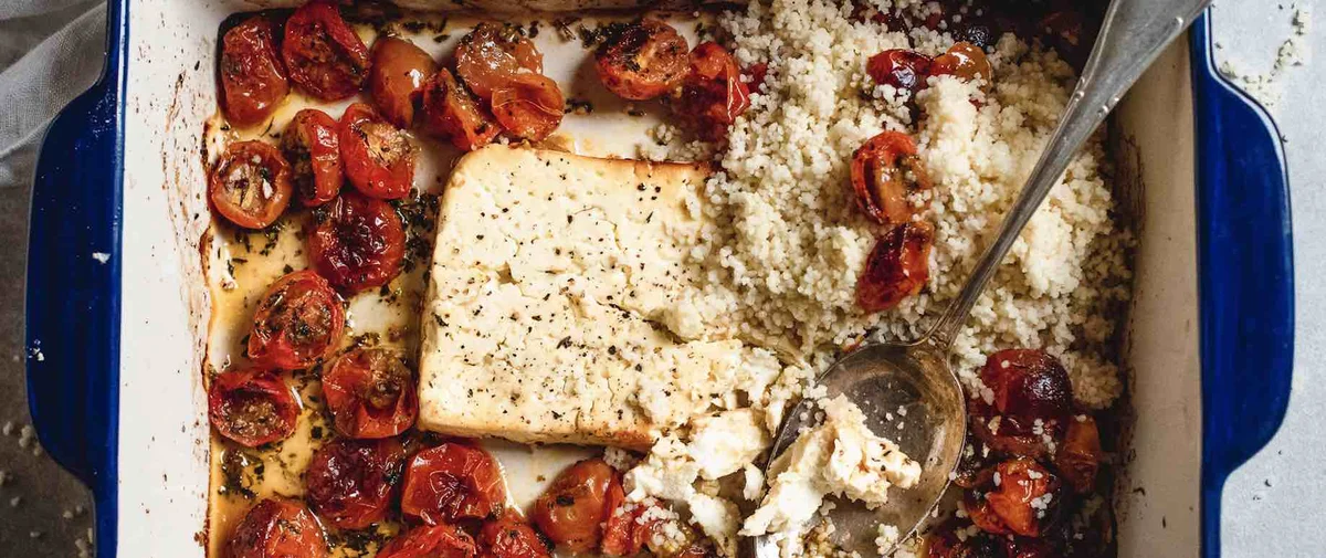 Header - baked feta met couscous - chickslovefood