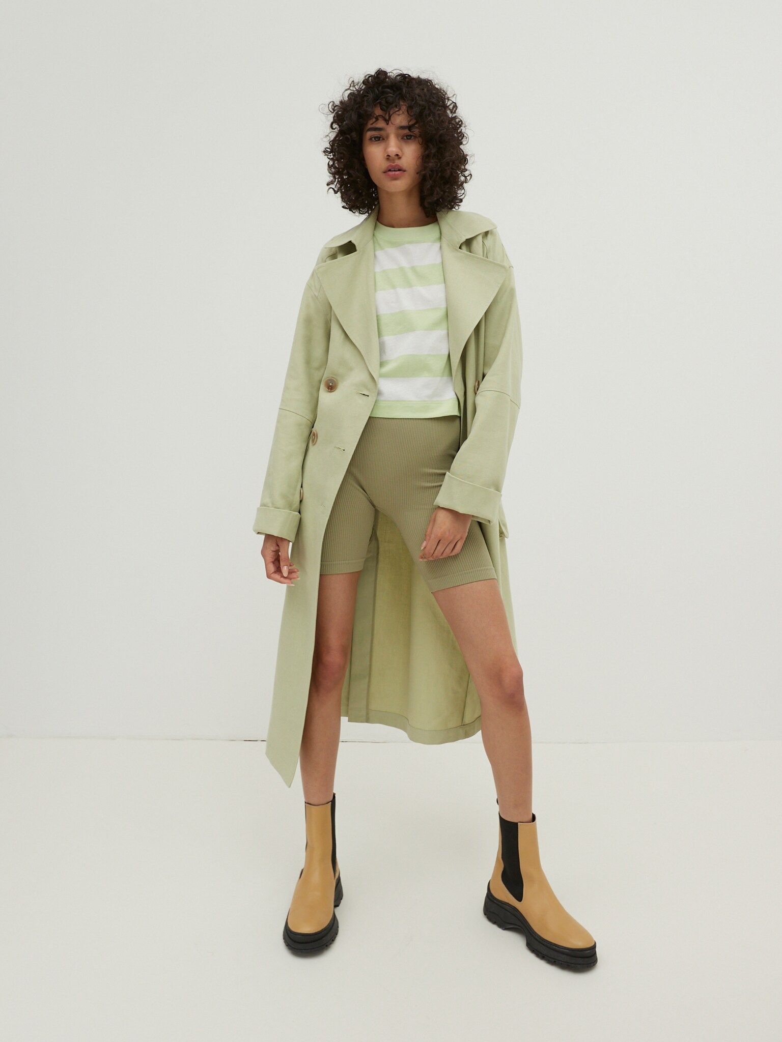 Trenchcoat Edited mintgroen