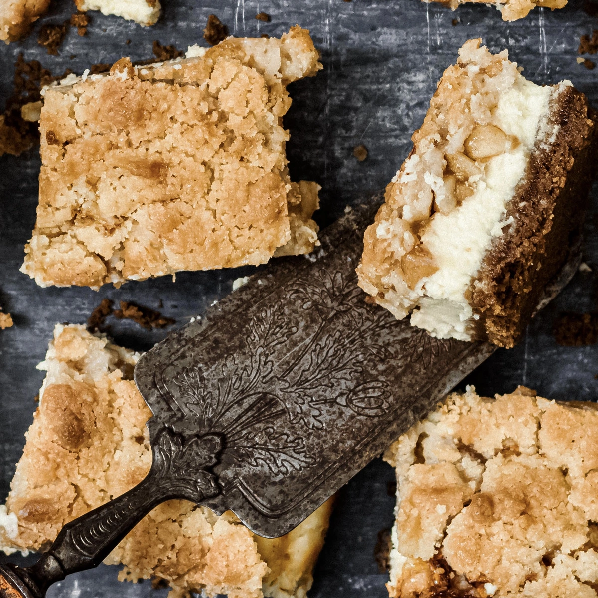 Header - Fokking makkelijk recept - Chickslovefood - apple cheesecake crumble bars