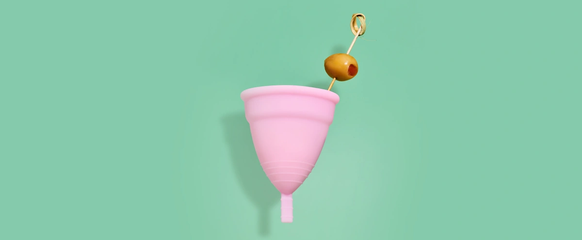 header - menstruatiecup - martini glas - olijf - ongesteldheid - tom ten seldam