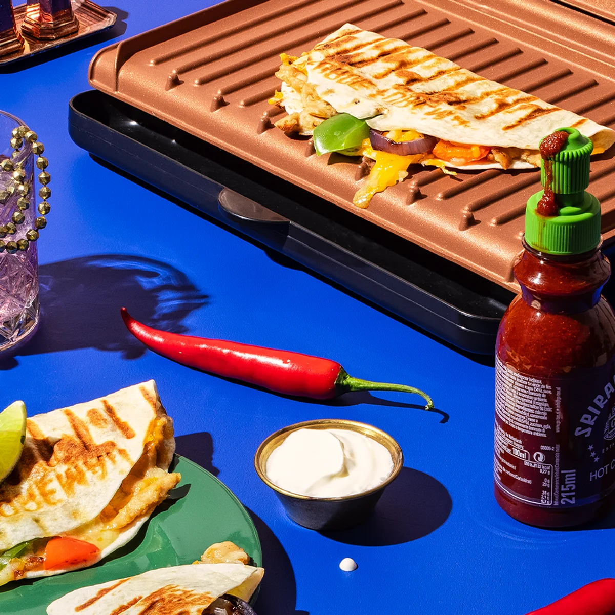 Fokking makkelijk recept, George Foreman, quesadilla