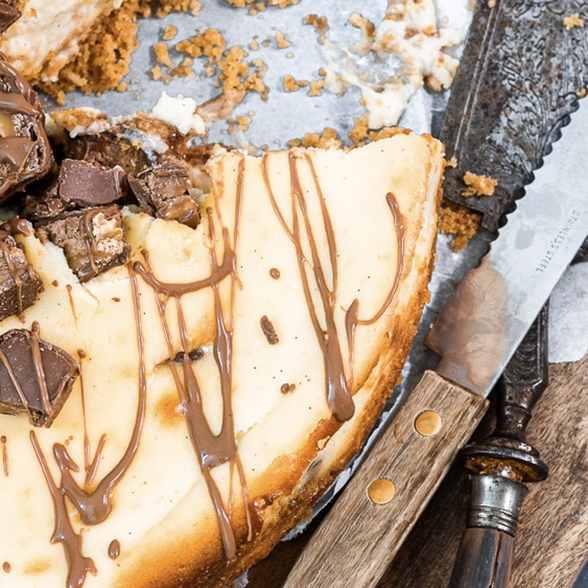 Header - fokking makkelijk recept - mars cheesecake - Chickslovefood