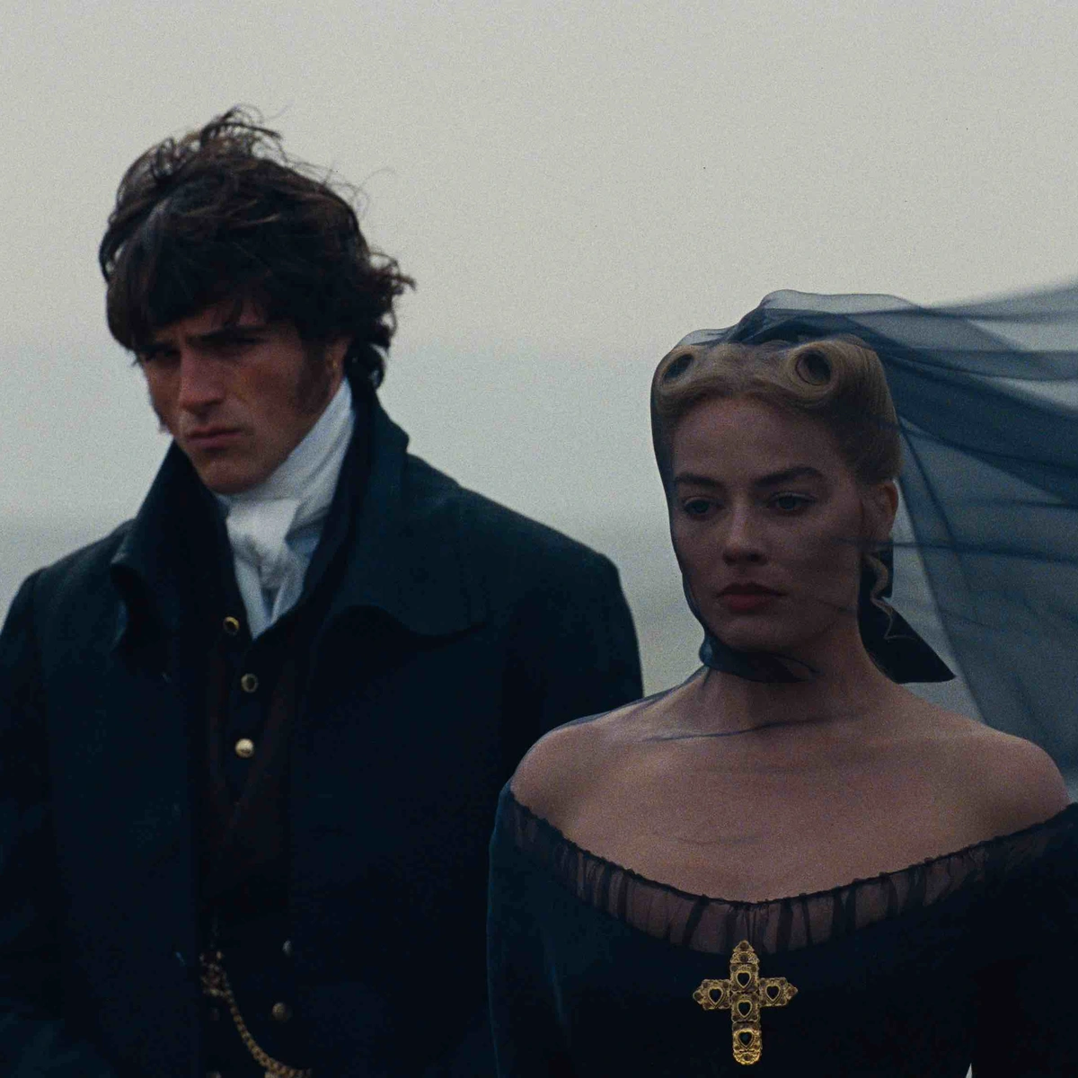 Jacob Elordi en Margot Robbie in film Wuthering Heights