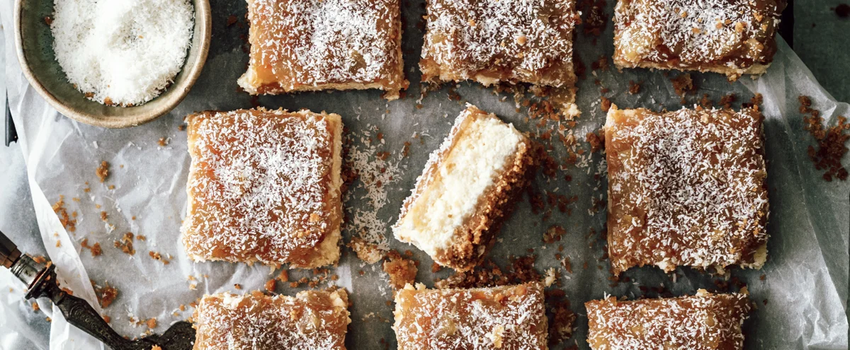 Header/hero - chickslovefood - pina colada bars