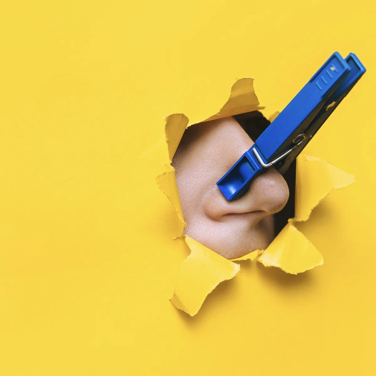 Header - neus - wasknijper - stank - Shutterstock